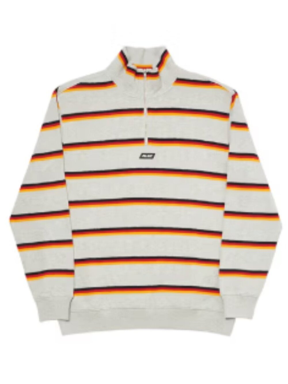 Palace Skateboards Men's Striped Quarter-Zip Sweater Size M Cream RARE 2019